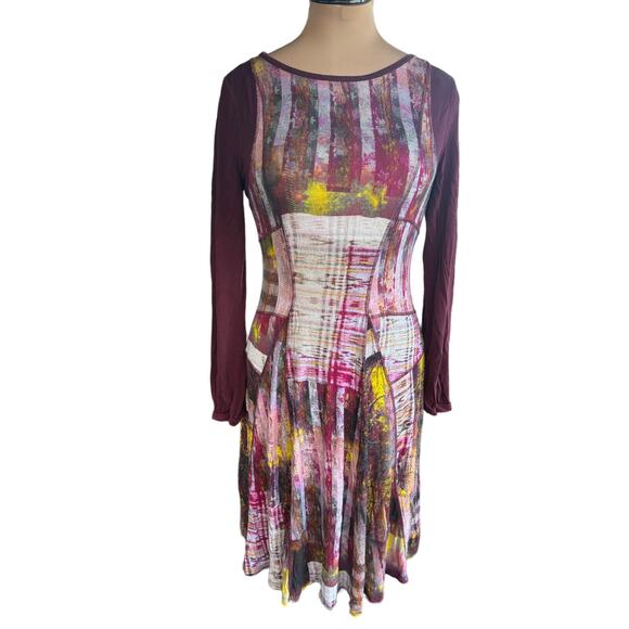 Anthropologie Cap Juluca Dress Sz. 10 - Midi, Y2K, Abstract, Long Sleeve - Picture 1 of 4